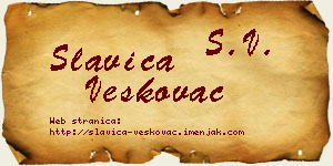 Slavica Veškovac vizit kartica
